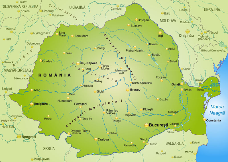 Mapa Rumunii