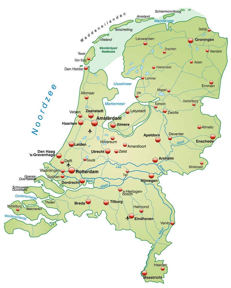 Mapa Holandii