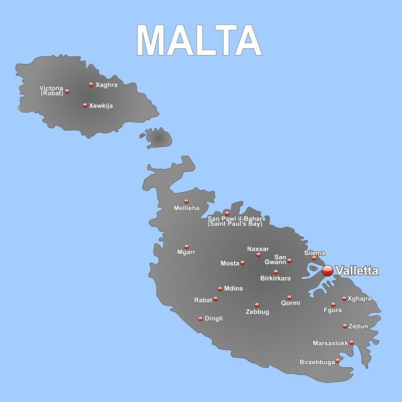 Mapa Malty